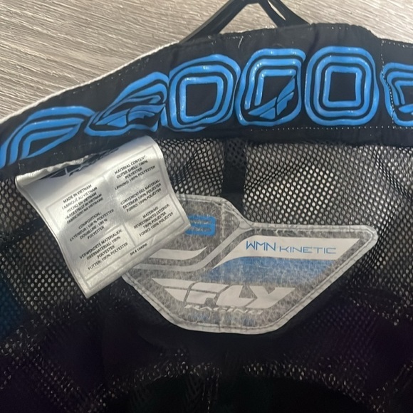 Womens FLY RACING Kinetic White Black Blue Purple MX Motorcycle Pants Size 7/8 - Picture 4 of 6